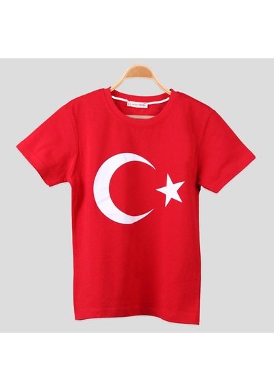Eko Seri Ay Yıldız Türkiye Tshirt - 29 Ekim Cumhuriyet Bayramı Ti Kırmızı