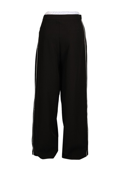 Ysatis Oversized Minimalist Kadın Pantolon - Yüksek Bel - Günlük Kullanım Siyah