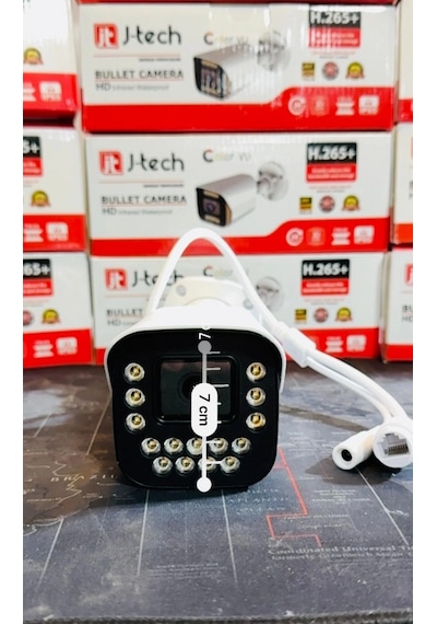 J-tech Jt-9090 5mp Sesli Ip Bullet Kamera Poe 15 Led 3.6mm Gece-gündüz Renkli