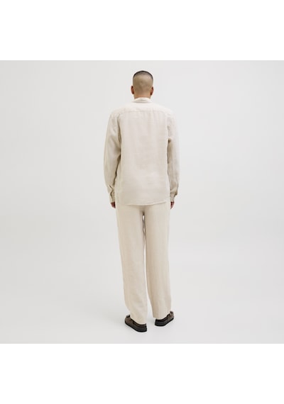 Jack & Jones Erkek Loose Fit Keten Pantalon - Karl - 12253120 Silver Lining