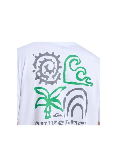 Quiksilver Tap In Erkek Beyaz Tişört