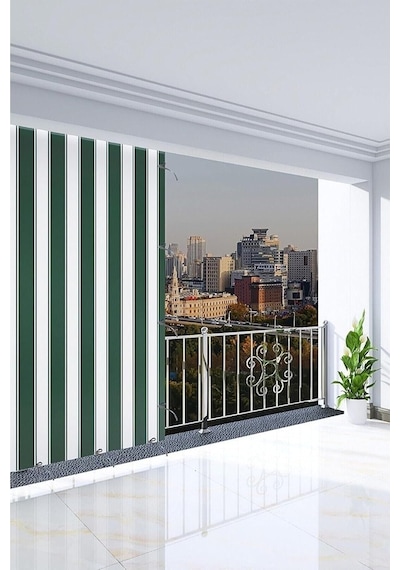 Tr Balkon Perdesi Branda Güneşlik 6 Renk Seçeneği Premium Kumaş Versiyon Yeşil 220 X 190 Genel