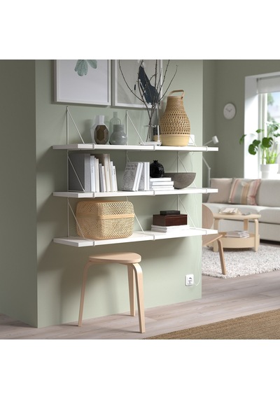 Ikea Bergshult/pershult Duvar Rafı Kombinasyonu 120x30 Cm Beyaz
