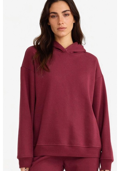 Defacto Relax Fit Kapüşonlu Basic Düz Kalın Sweatshirt D9935ax25wnbr115 Bordo