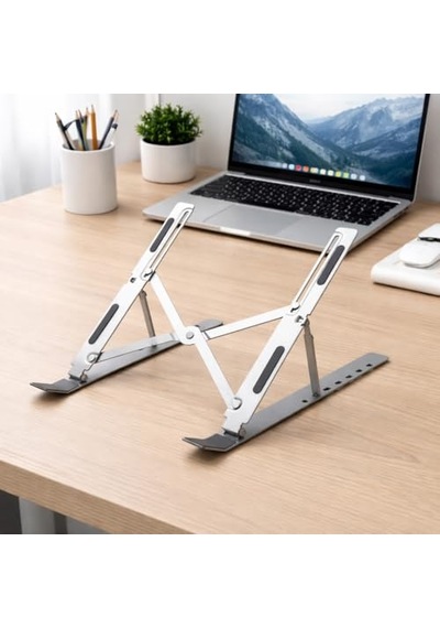 Notebook Standı 2in1 Katlanabilir Taşınabilir Folding Alüminyum Dizüstü Bilgisayar Standı Açısı Ayarlanabilir