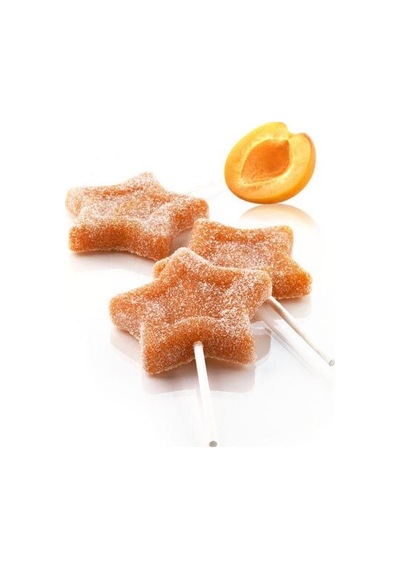 Silikon Lolipop Yıldız Çikolata Kalıbı - 4 Adet