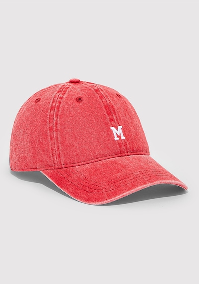 Mavi - M Nakışlı Denim Şapka 1913304-30734 Kırmızı