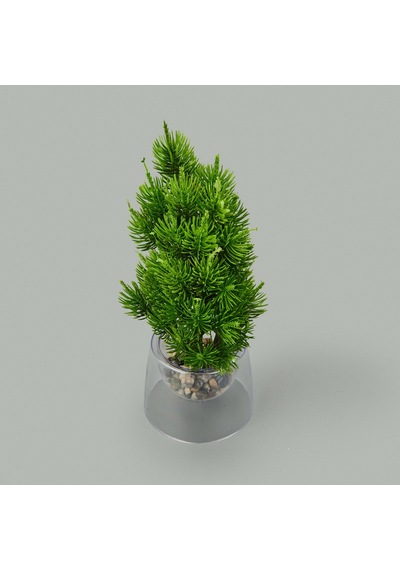 Dekor Yapay Çam Ağacı - Asorti - 26x15 Cm Çok Renkli