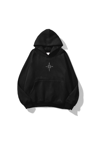 Startmore Unisex Pusula Sweatshirt Gri Siyah