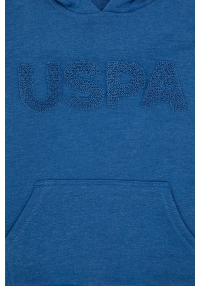 U.S. Polo Assn. Erkek Çocuk Mavi Basic Kapüşonlu Sweatshirt 50307721-VR036