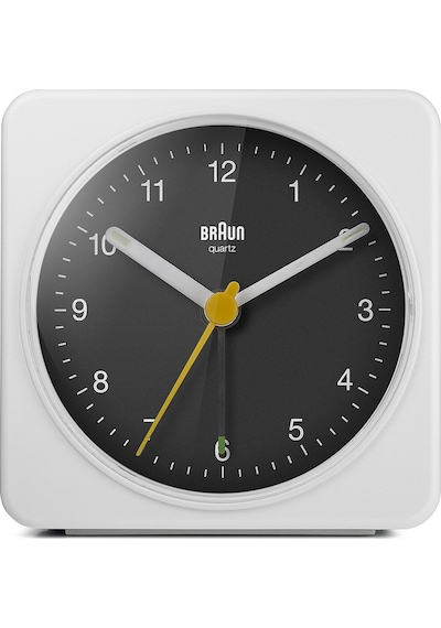 Braun Bc03wb Beyaz-siyah Klasik Seyahat Analaog Alarmlı Masa Saati Brn.bc03wb