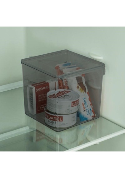 Primanova Kapaklı Raf Düzenleyici Şeffaf Siyah 2 Adet N1132864 Saydam