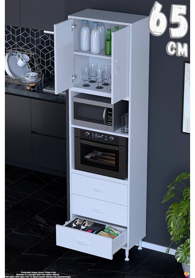 Defne 65 Cm Fırın Uyumlu 3 Çekmeceli Çok Amaçlı Mutfak Kiler Banyo Organizer Çocuk Odası Dolabı Beyaz Defne 65 Cm Fırın Uyumlu 3 Çekmeceli Çok Amaçlı Mutfak Kiler Banyo Organizer Çocuk Odası Dolabı Beyaz
