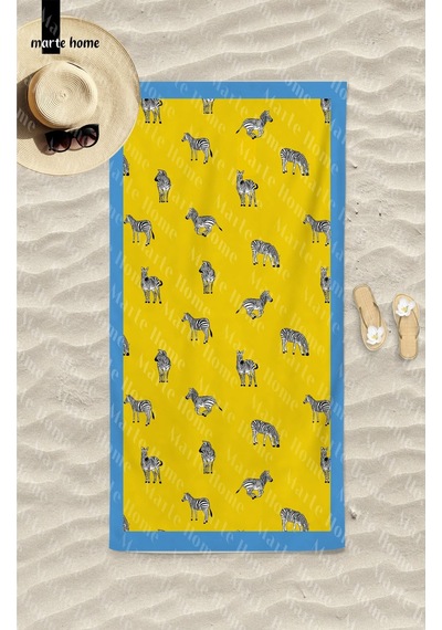 Marte Home Zebra Plaj Havlusu Sarı