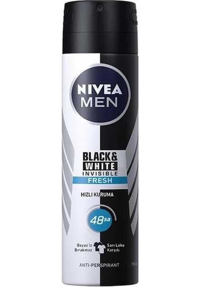 Nivea Black & White Invisible Fresh Erkek Sprey Deodorant 150 ML