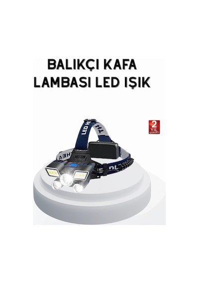 Mey İthalat Profesyonel Şarjlı Led Far Ipx5 Suya Dayanıklı, 4 Işık Modu, Hareket Sensörlü Çok Renkli