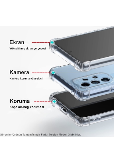 Samsung Galaxy Uyumlu Note 8 Köşe Korumalı Airbag Antishock Silikon Kılıf