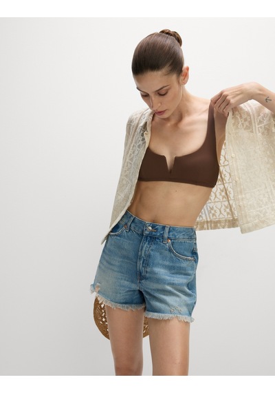 Marks & Spencer Fitilli Yüksek Bacak Kesimli Bikini Altı Kahverengi