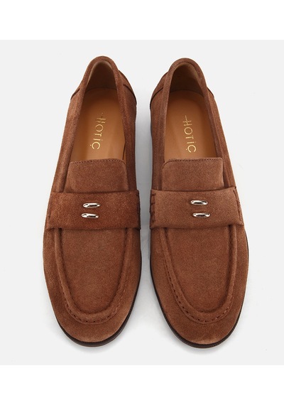 Hotiç Kadın Süet Deri Taba Toka Detaylı Klasik Loafer 01ayh321300a430 01ayh321300a430 Taba