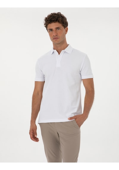 Pierre Cardin Erkek Beyaz Tişört Basic 50306154-vr013 Beyaz