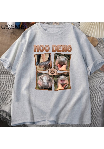 Flood Of Style Moo Deng Rap T Shirt Seviyorum Moo Deng Komik Bebek Hippo Sevgilisi T-shirt Rahat Pamuk Erkek Gri Flood Of Style Moo Deng Rap T Shirt Seviyorum Moo Deng Komik Bebek Hippo Sevgilisi T-shirt Rahat Pamuk Erkek Gri