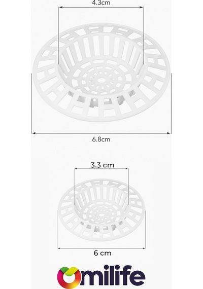 2 Adet Plastik Lavabo Gider Süzgeci Mutfak Evye Gider Filtresi Saç Kıl Yemek Artığı Tutucu