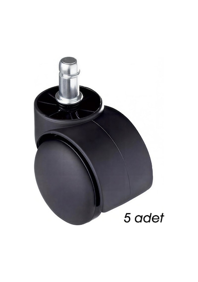Ofisbazaar Yedek Sandalye Tekerleği 50 Mm 5'li Paket Siyah Siyah