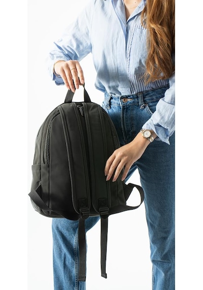 Baginn Nubuk-süet Dokulu Kadın Sırt Çantası Vegan Deri 34 30 Cm Günlük Sırt Çantası Fonksiyonel 19e Gri
