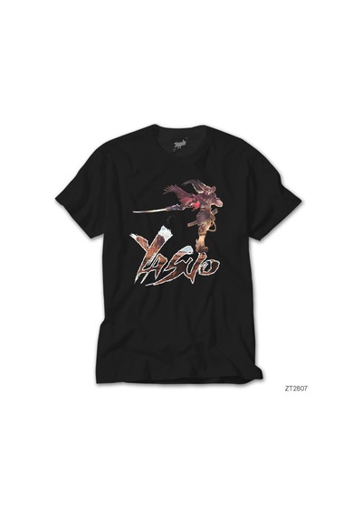 Lol Vahşi Batılı Yasuo Siyah Tişört Siyah