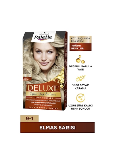 Palette Deluxe Deluxe Yoğun Renkler 9 - 1 Küllü Sarı (480998305)