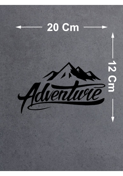 Adventure Sticker - Dağ Kamp 4x4 Off Road Pickup Sticker - Araba Oto Motosiklet Karavan Sticker - 00007 20x12 Cm