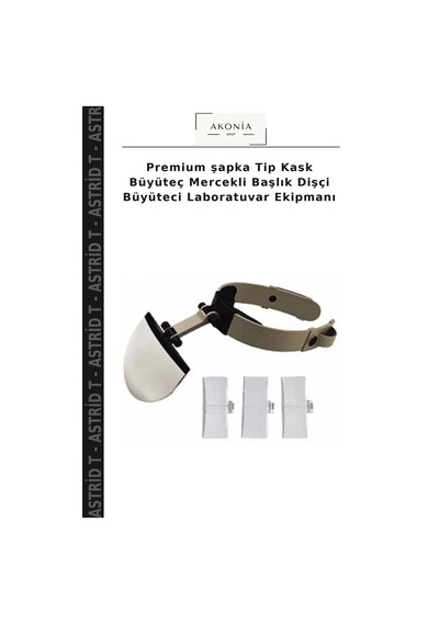 Premium Şapka Tip Kask Büyüteç Mercekli Başlık Dişçi Büyüteci Laboratuvar Ekipmanı