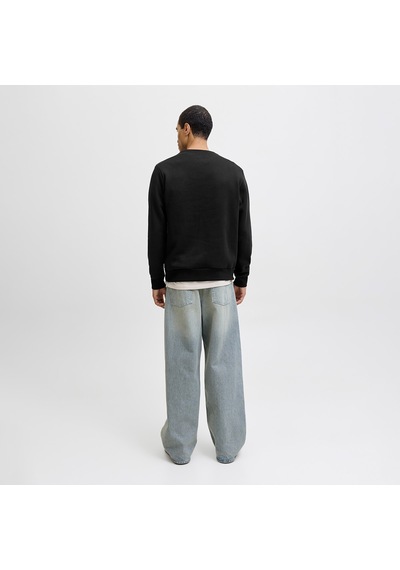 Jack & Jones Jack&jones Makoto Crew Neck Erkek Siyah Yuvarlak Yaka Sweatshirt Siyah