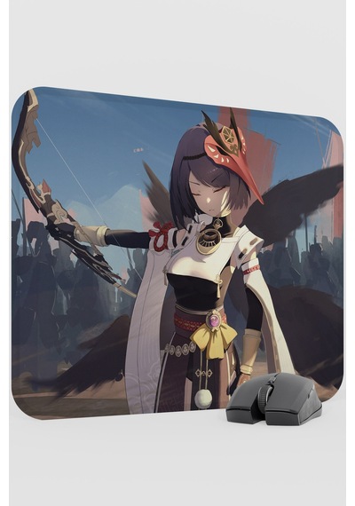 Kujou Sara Genshin Impact Anime Oyuncu V2 - 48x40 Xl Gaming Mouse Pad Fare Altlığı