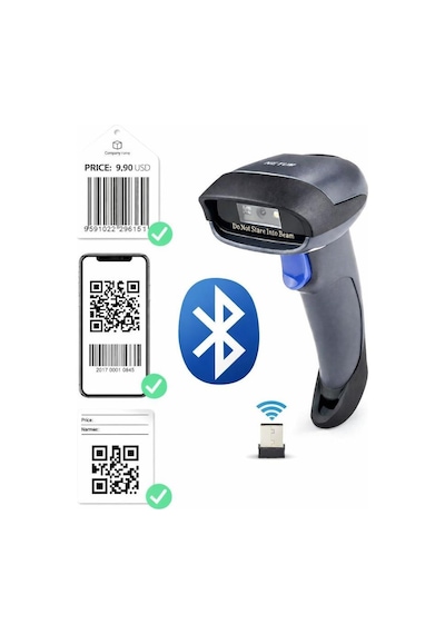 M8bt Pro 2d 1d Qr Kod Karekod Eczane Aşı Bluetooth Kablosuz Barkod Okuyucu Üst Kalite