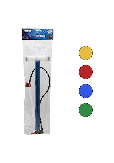 Ters Basmalı Metal Gövde Plastik Kol İran El Pompası 55cm Top - Bisiklet - Motor Ayaklık Aparatlı