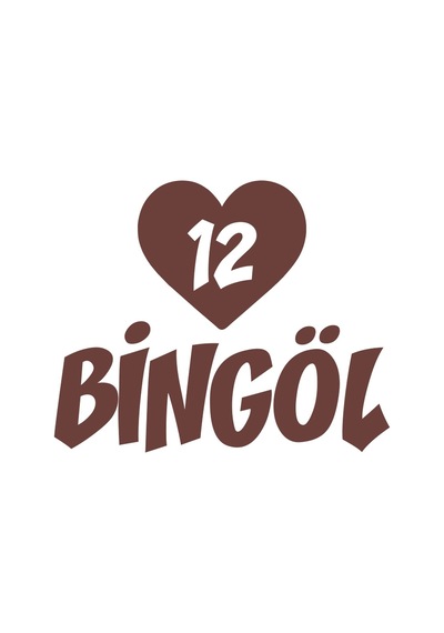 Kalpli 12 Bingöl Araba Sticker 17x17 Cm Kahverengi