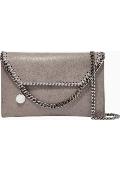 Stella Mccartney Falabella Shaggy Deer Vegan Deri, Lüks Omuz Çantası, Sürdürülebilir Tasarım Gri