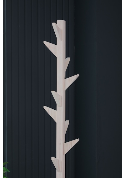 Ahşap Ayaklı Askılık Portmanto Modern Elbise Askısı 175 Cm Beyaz Diğer