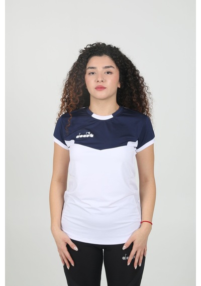 Diadora Aris Kadın Tişört Beyaz Lacivert