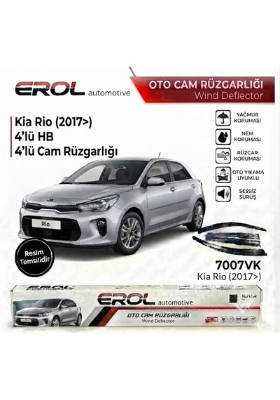 Kia Rio 2017 4'lü Hb Mugen Cam Rüzgarlığı
