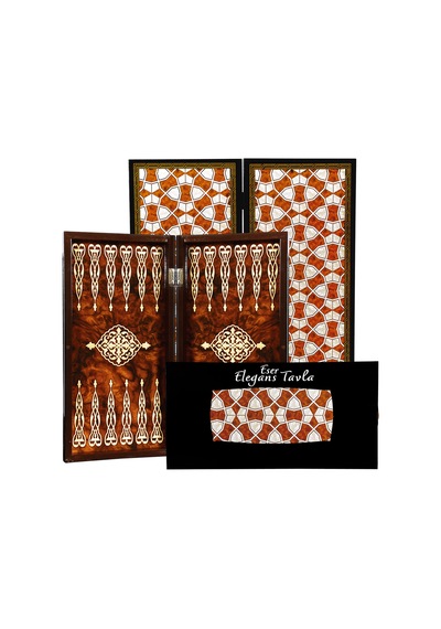 Eser Elegance Tavla Vitray Kahverengi Büyük Boy