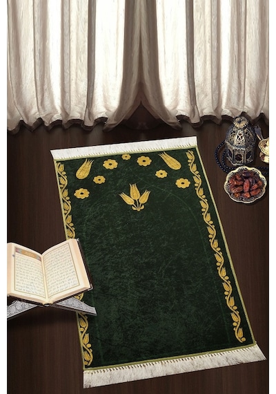 Gwen Green Djt 70X120 Cm Seccade, Namazlık, Yıkanabilir Kaymaz