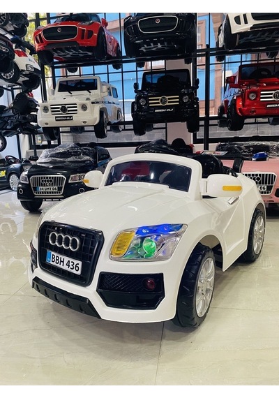 Audi Çocuk Araç Gereçleri Akülü Araba 12v 0-6 Yaş Beyaz