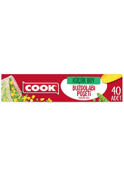 2 Adet Cook Buzdolabı Poşeti Küçük Boy 20x30 Cm 40 Yaprak