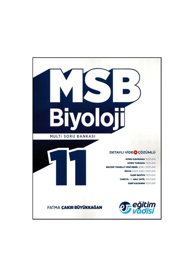 Eğitim Vadisi Yayınları 11. Sınıf Biyoloji Msb Multi Soru Bankası