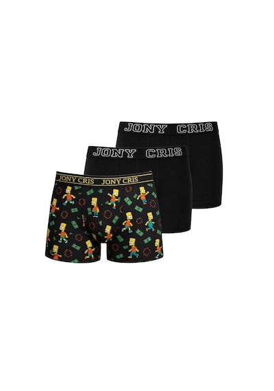 Jony Cris Baskılı Desenli Erkek Boxer 3 Lü Erkek Baksır İç Giyim Karışık-cont21