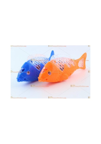 Türkçe Kırmızı Balık Şarkılı Müzikli Işıklı Sesli Yürüyen Balık 23 Cm Pilli Oyuncak Balık