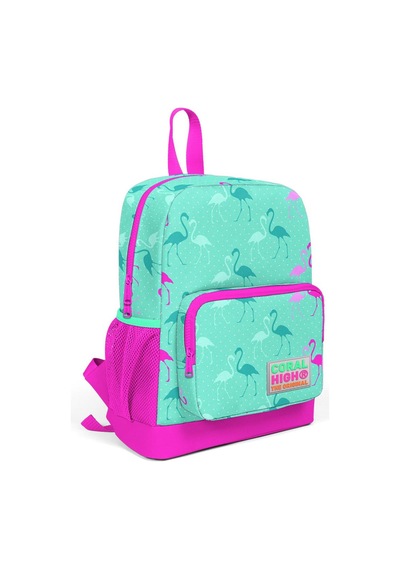 Coral High Kids Su Yeşili Flamingo Desenli İki Bölmeli İlkokul Sı