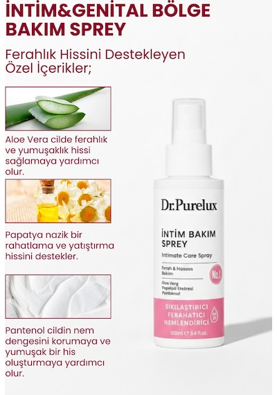 Genital Bölge Sıkılaştırıcı, Koku Giderici, , Akıntı Karşıtı İntim Sprey 100 Ml